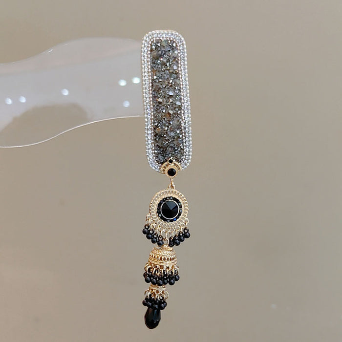 Wholesale women's pink rhinestone tassel hair clip