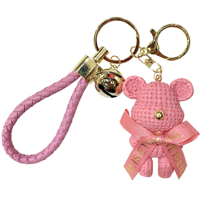 Wholesale Creative Cartoon Resin Bear Keychain Chic Fashion Accessory