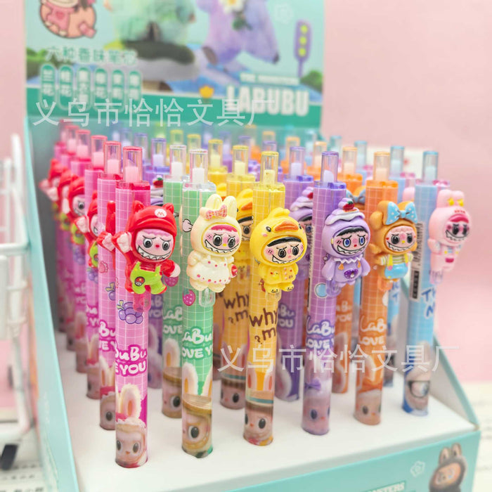 Wholesale Random Plush resin patch click gel pen cute student gel pen