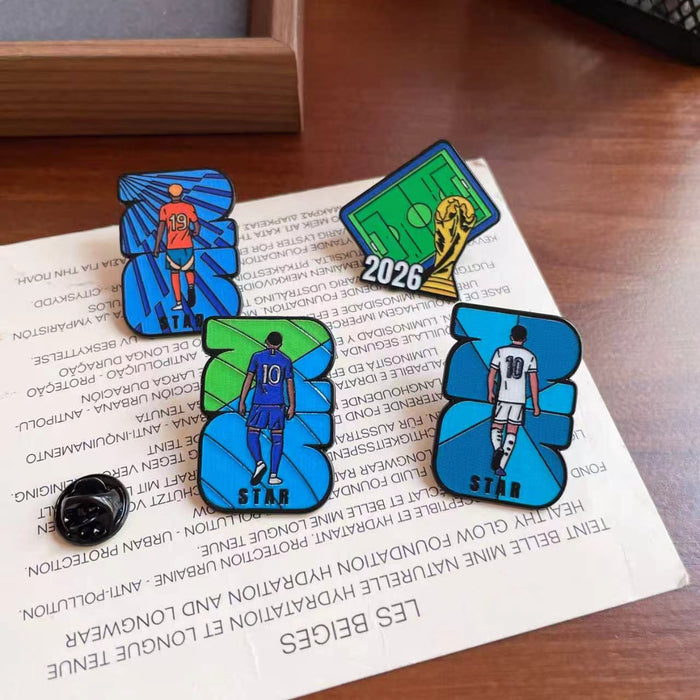 Wholesale Football Metal Badge Brooch