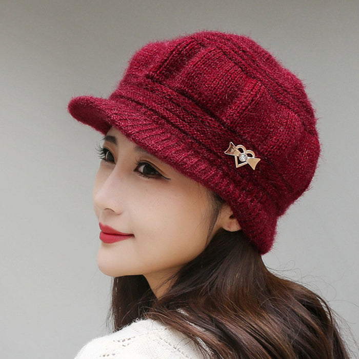 Wholesale Winter Hat Plush Thick Knitted Yarn Warm Beret Fashionhat JDC-FH-PX001