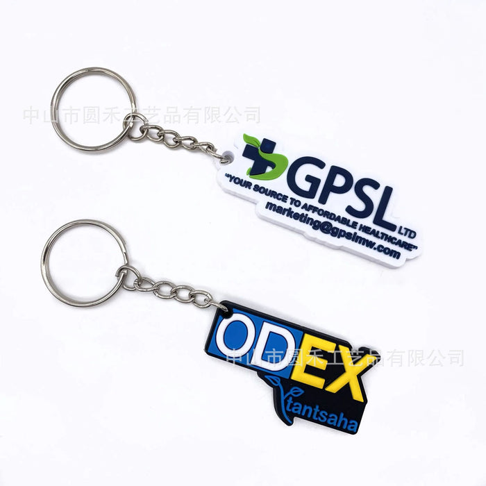 Wholesale PVC Keychain customized three-dimensional cute cartoon key ring soft rubber key ring 3d letter key chain customized