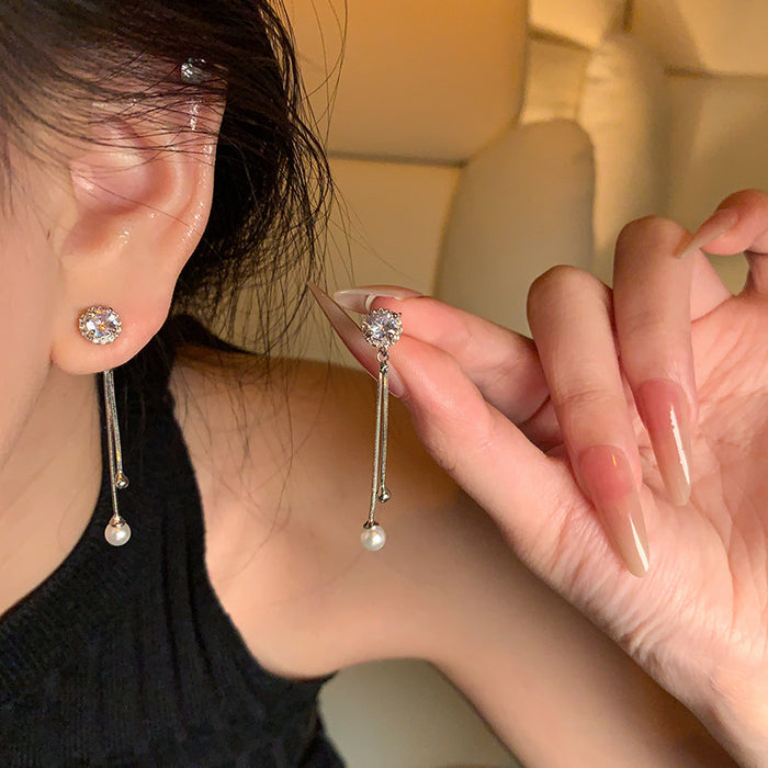 Wholesale Pearl long earrings, personalized, simple and versatile ear accessories