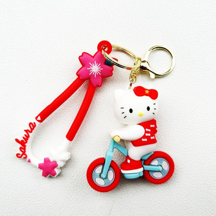 Wholesale PVC Cartoon Doll Bicycle Keychain JDC-KC-WuYi108