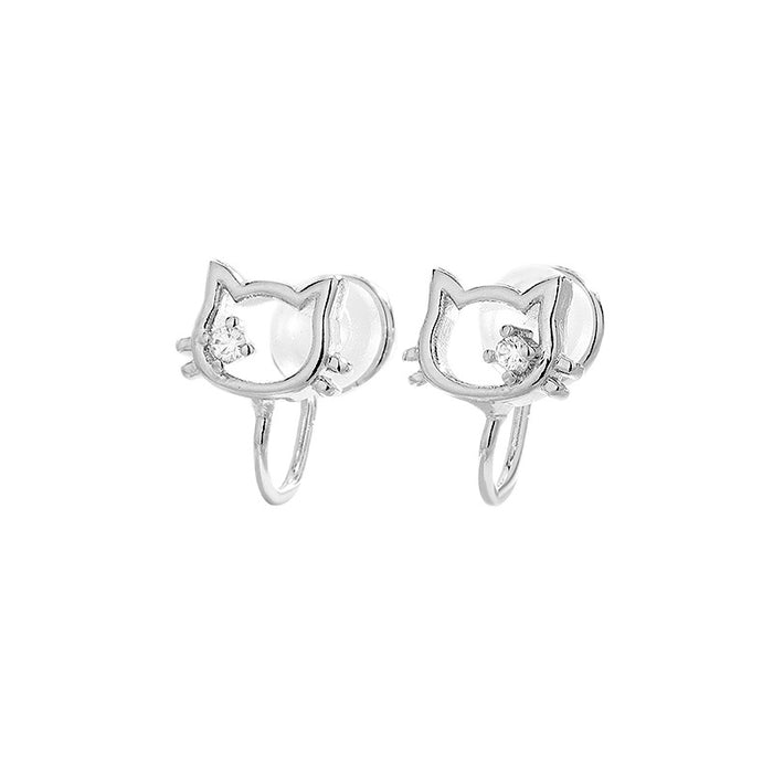 Wholesale Zircon earrings with simple and sweet temperament, single diamond earrings