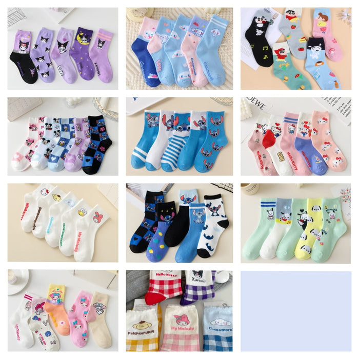 Wholesale Cartoon Cute Mid-tube Boat Socks