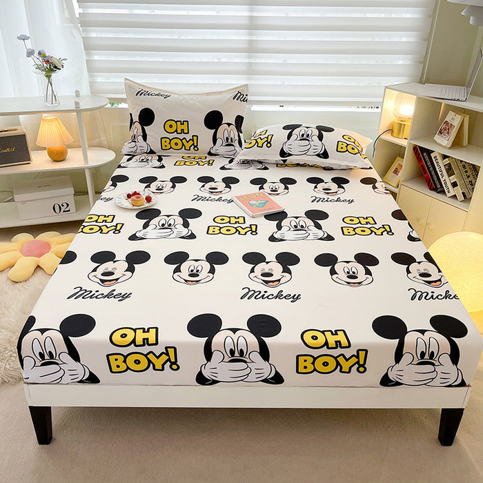 Wholesale A-level Cloud Washed Cotton Cute Cartoon Girl Heart Dormitory Bed Sheets JDC-SEE-AiErMei007