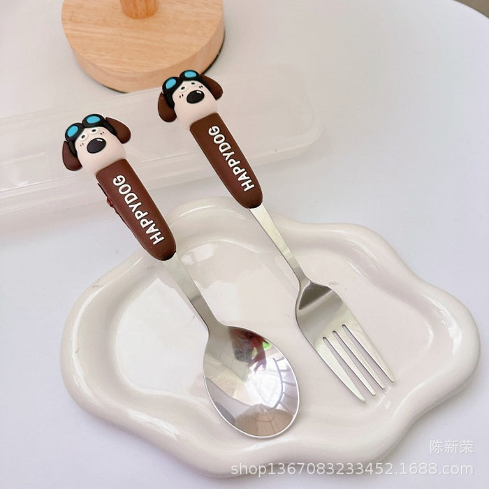 Wholesale Stainless Steel Tableware Silicone Handle Set JDC-SN-CXR002