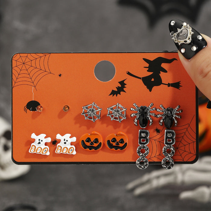 Wholesale Zinc Alloy  Pumpkin Ghost  Earrings For Women Party Fashion Accessory Boutique Resale