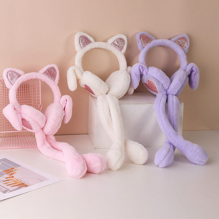 Wholesale Shake the sound can move the heart cute air bag earmuffs