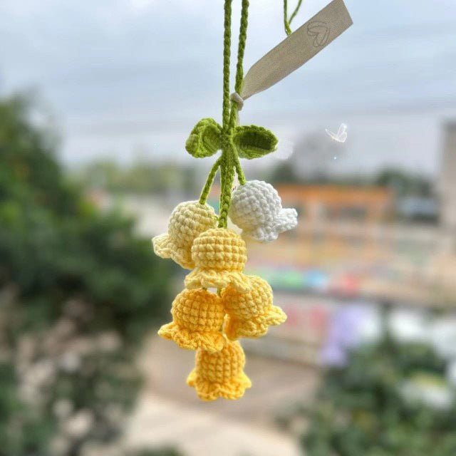 Wholesale lily pendant cute Mori finished handmade bag key gradient pendant