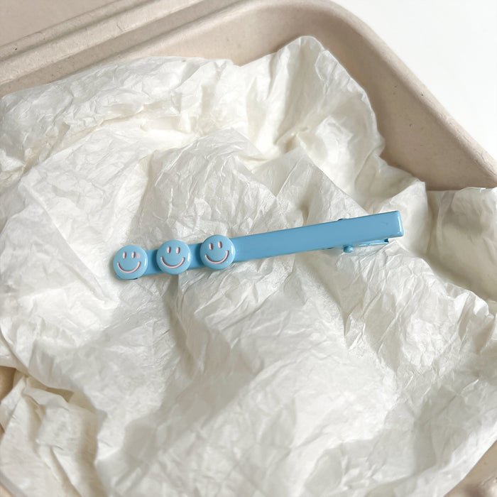 Wholesale Smiling face hair clip, broken hair, forehead bangs, no trace clip, cute hair accessories