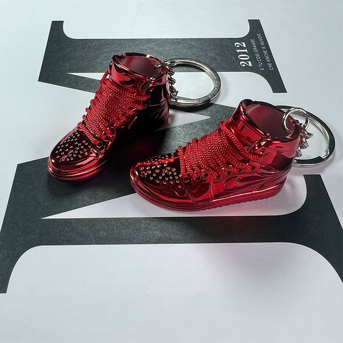 Wholesale Electroplated Mini Shoe PVC Keychain (F) JDC-KC-XingS004