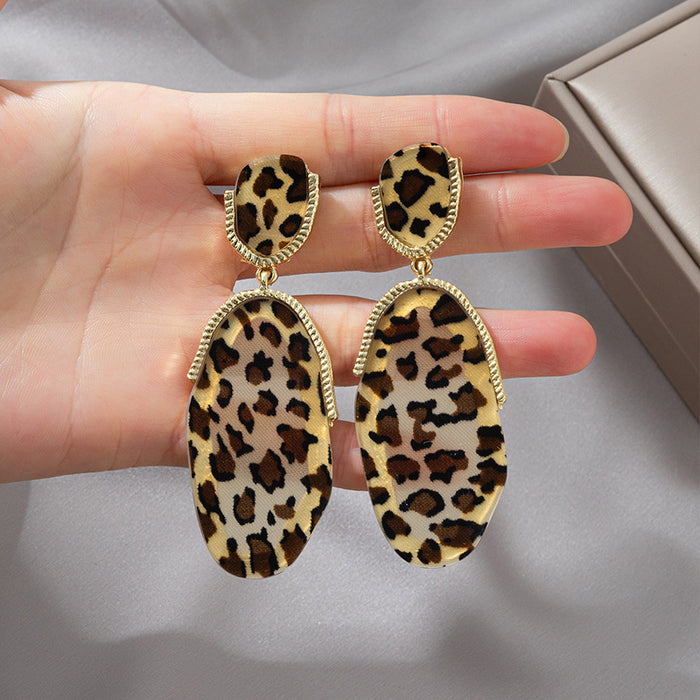 Wholesale leopard print acrylic earrings for women,  wild pattern earrings,  exaggerated earrings