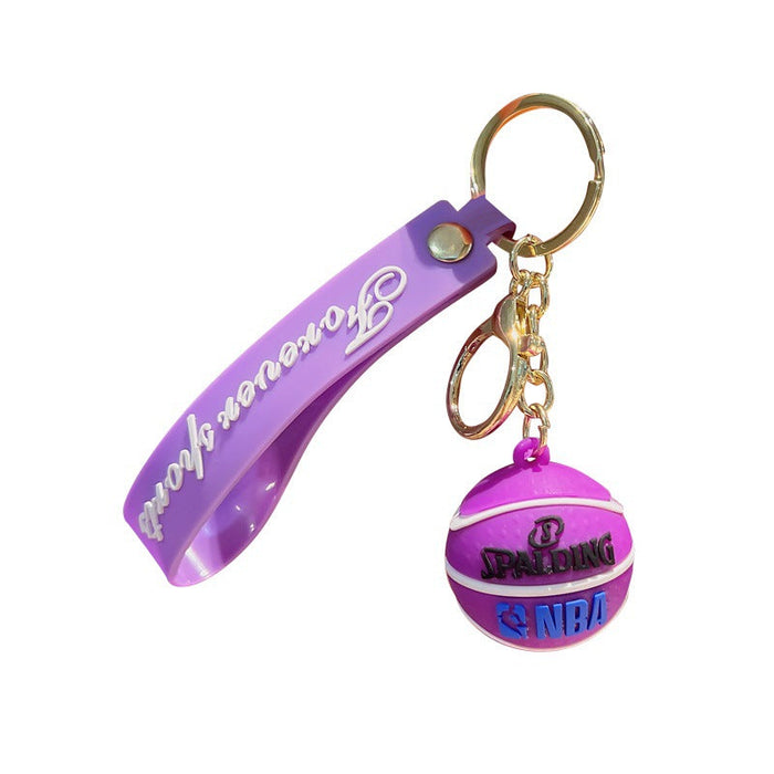 Wholesale Keychains PVC Hardware Cute Cartoon Basketball (M) JDC-KC-JCai066