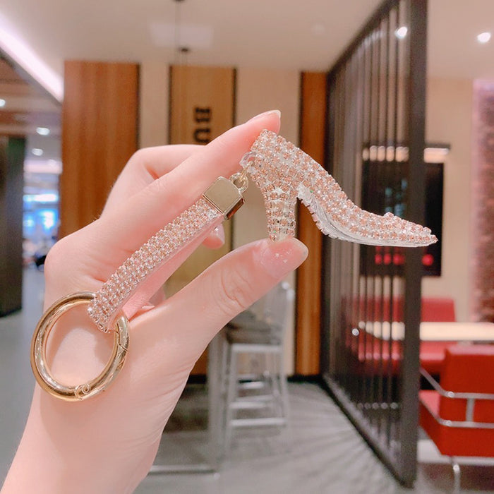 Wholesale Crystal High Heels Acrylic Keychain JDC-KC-ShuoT022