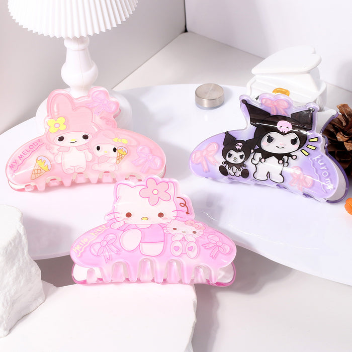 Wholesale Cute Sanlio Acrylic Grab Clip  Hair Ponytail Clip