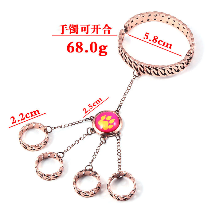 Wholesale Anime Peacock Conch Bay  Necklace Black Cat Dog Claw Ring Bracelet Bee Hairpin Music Snake Bracelet
