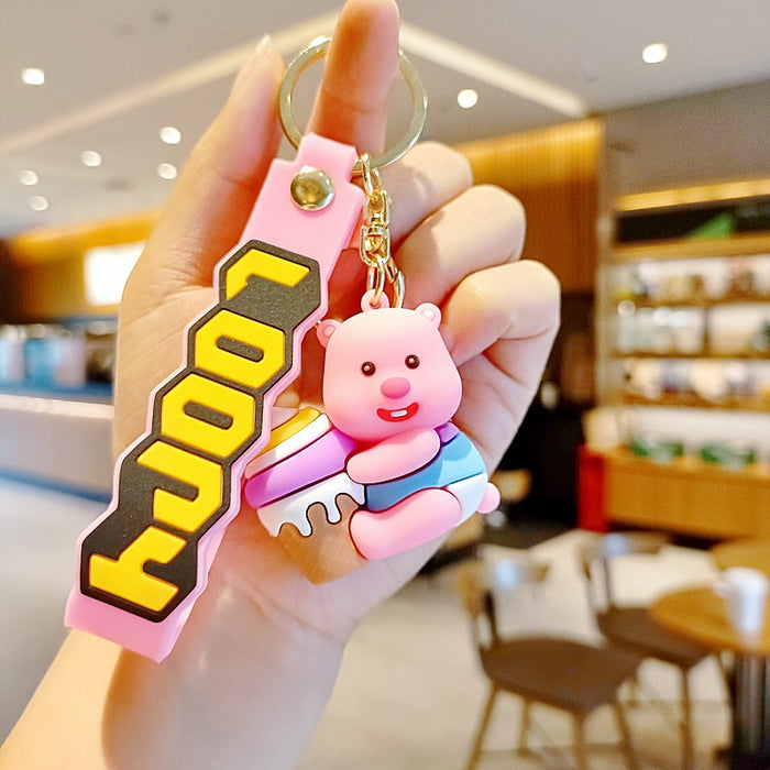 Wholesale Silicone Cartoon Doll Keychain JDC-KC-MingT207