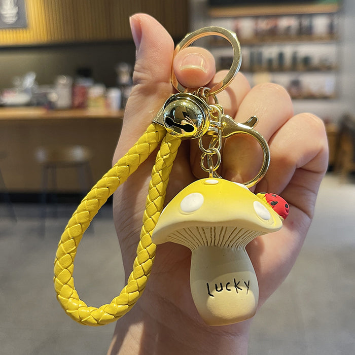 Wholesale Ladybug Mushroom Cute Keychain Resin Pendant
