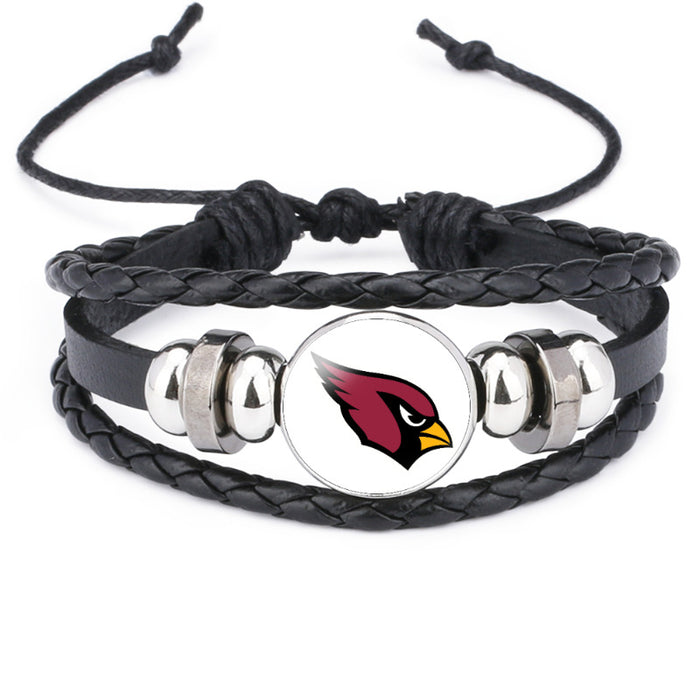 Wholesale Rugby Team Multi-layered Cowhide Bracelet JDC-BT-DM007