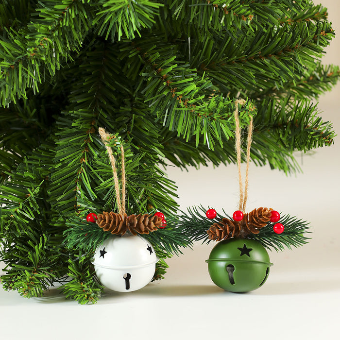 Wholesale Christmas Bell Door Hanging Bell Red Cone Pine Cone Wind Bell Christmas Tree Pendant Christmas Decorations