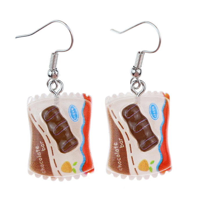 Wholesale Simulation Food Play Cookie Earrings JDC-NS-NiQing012