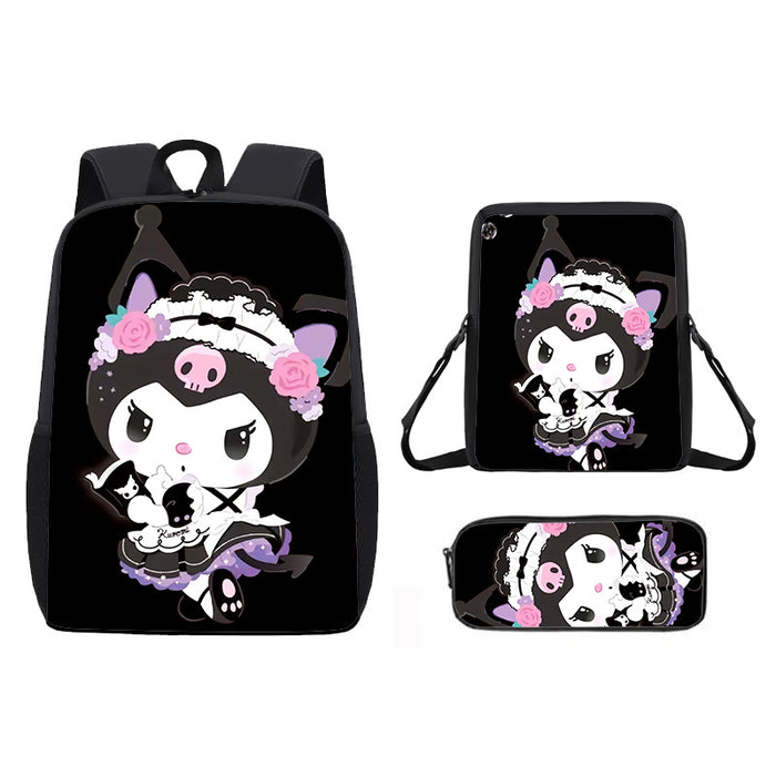 Wholesale Backpack Satchel Pencil Case Three-piece Student Schoolbag