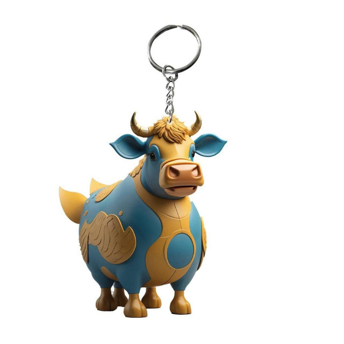 Wholesale Acrylic Cartoon Yak Keychain JDC-KC-HuiWen005