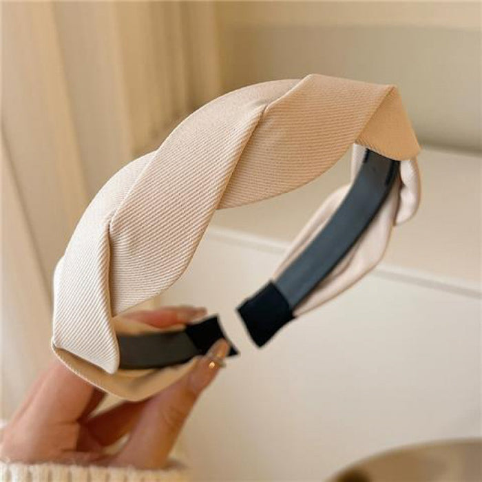 Wholesale Simple Wide Brim Plush Fabric Headband JDC-HD-Suim015