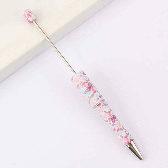 Wholesale DIY Beadable Pens  Cow Leopard Print  DIY for Beaded Plastic Pen JDC-PN-JinBN001