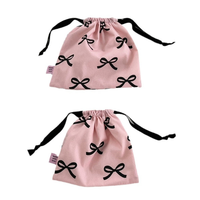 Wholesale Mini Drawstring Bag Bow Bundle Pocket Small Cloth Bag Jewelry