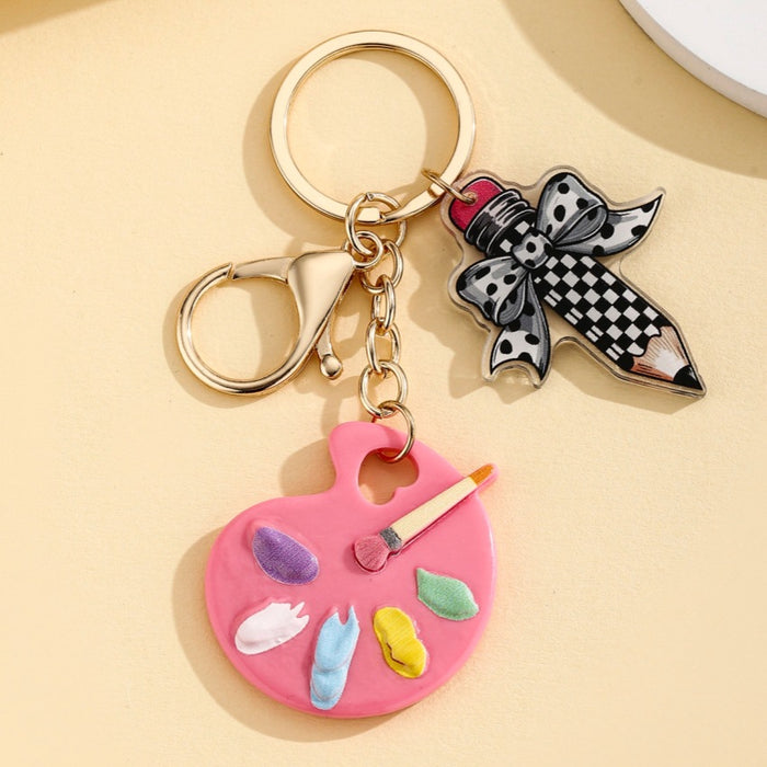 Wholesale Cute Paint Palette Keychain