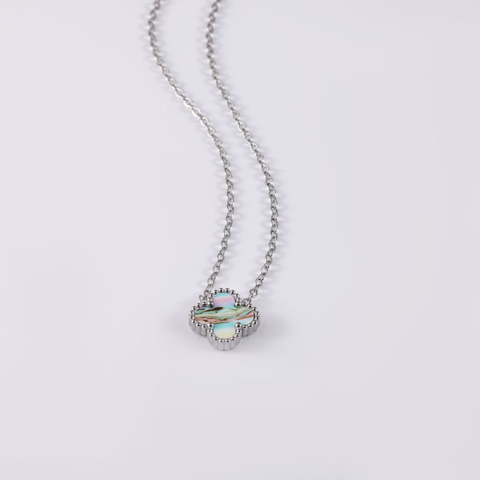 Wholesale Stainless Steel Four-Leaf Clover Collarbone Necklace
