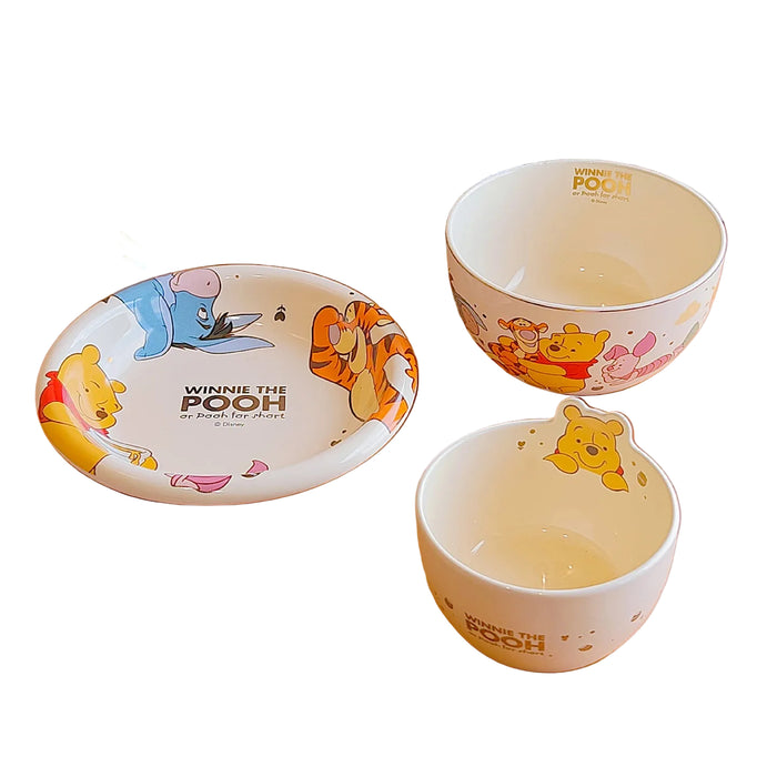 Wholesale Cartoon Pattern Ceramic Bowls and Plates for Single Servings