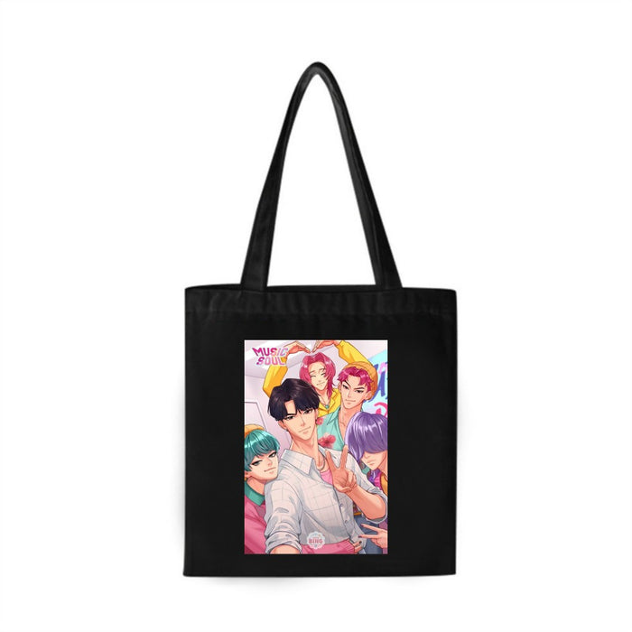 Wholesale Cute Kpop style portable and versatile canvas shoulder bag for women.