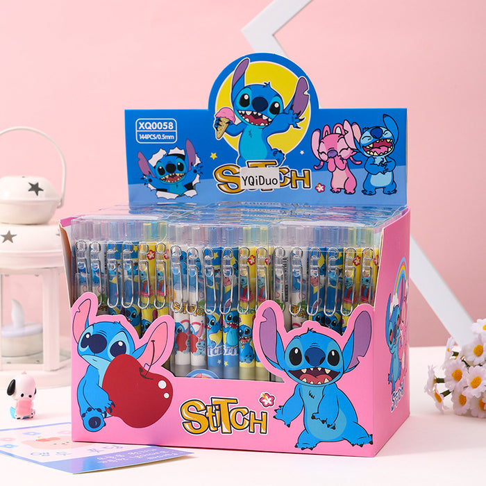 Wholesale Creative Cartoon Doll Box Set Press Pen Bullet Press Neutral Pen Student Cute Gift Pen Stationery Black