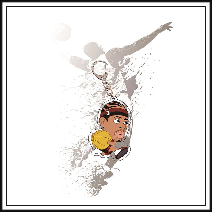 Wholesale Cartoon Double Layer Transparent Acrylic Keychain JDC-KC-YaQ002