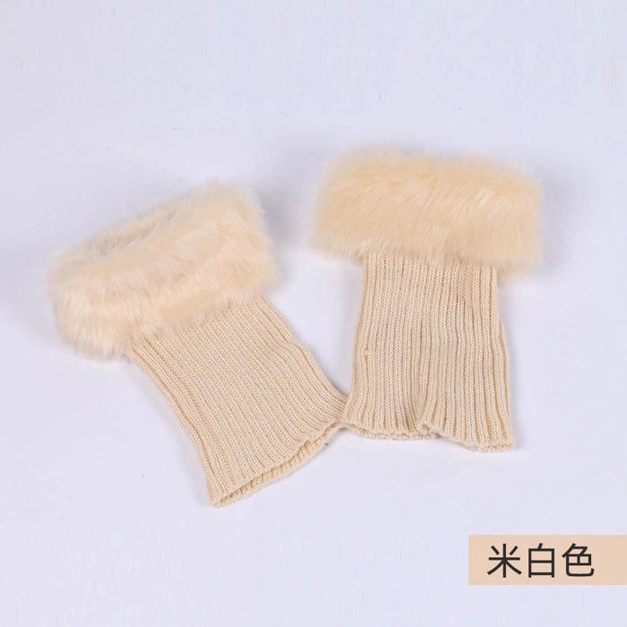 Wholesale Knitted Fur Leg Covers Cotton Socks JDC-SK-XQ041