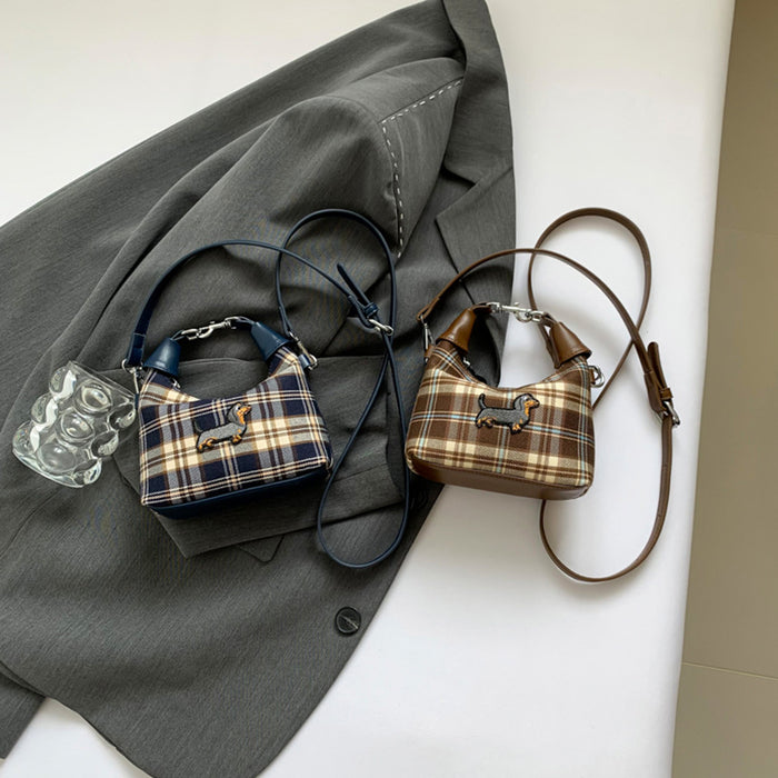 Wholesale Children's bag with grid embroidery and parent-child mini crossbody bag