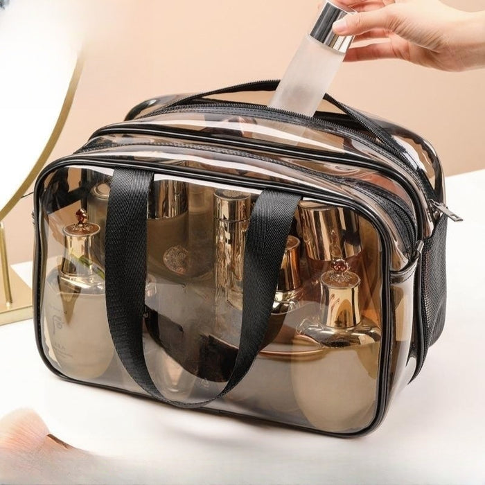 Wholesale Stylish Travel Toiletry Bag Large Capacity Waterproof PVC With Multi Layer Dry Wet Separation Portable For Travel Resale