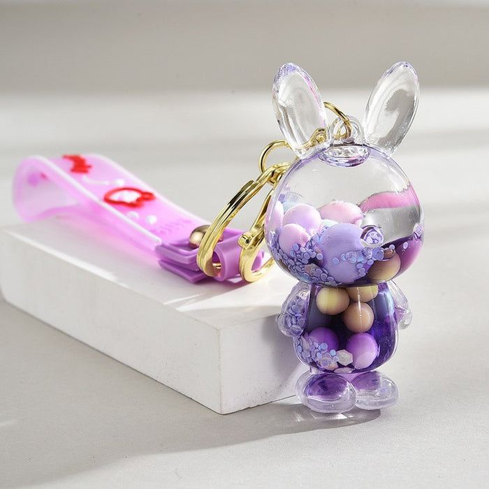 Wholesale Cute Beaded Sand Bottle Keychain