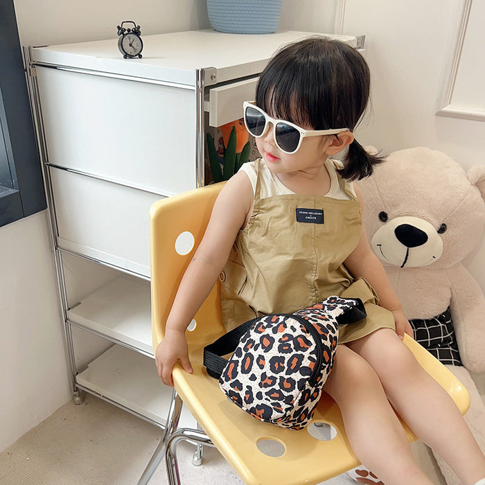 Wholesale Cute children' s stylish leopard print casual shoulder bag
