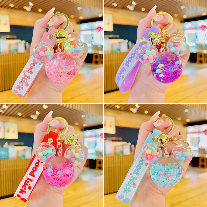 Wholesale Cartoon Quicksand Bottle Keychain JDC-KC-YDao093