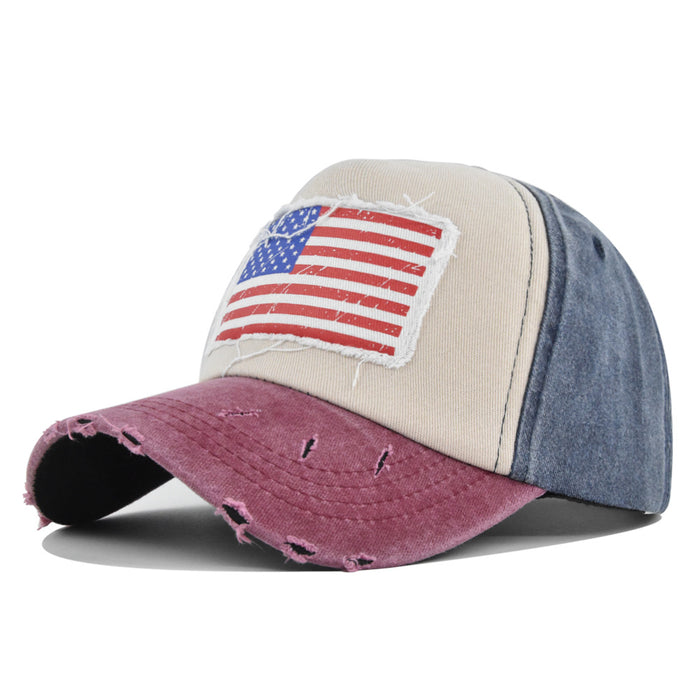 Wholesale Cotton Vintage Patch Flag Baseball Cap JDC-FH-DeX016