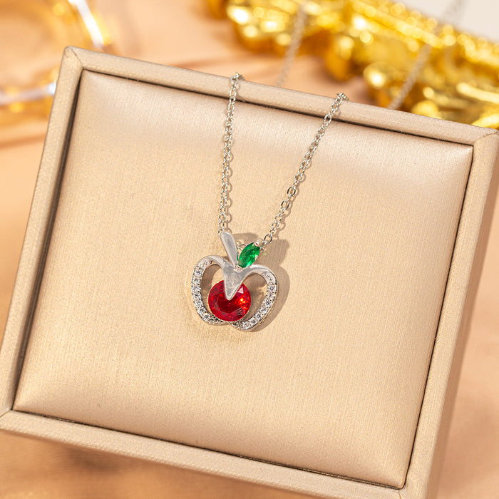 Wholesale Gold Plated Titanium Steel Floral Pendant Necklace Stylish Gift MOQ≥2