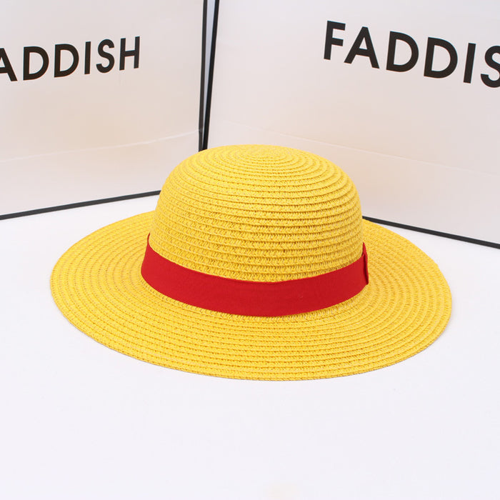 Wholesale cosplay one piece straw hat hat summer hand-knitted all-match sun hat