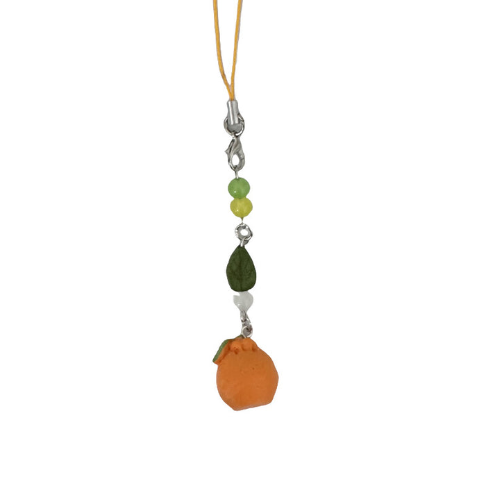 Wholesale Orange Phone Pendant Fruit Bag Pendant Keychain