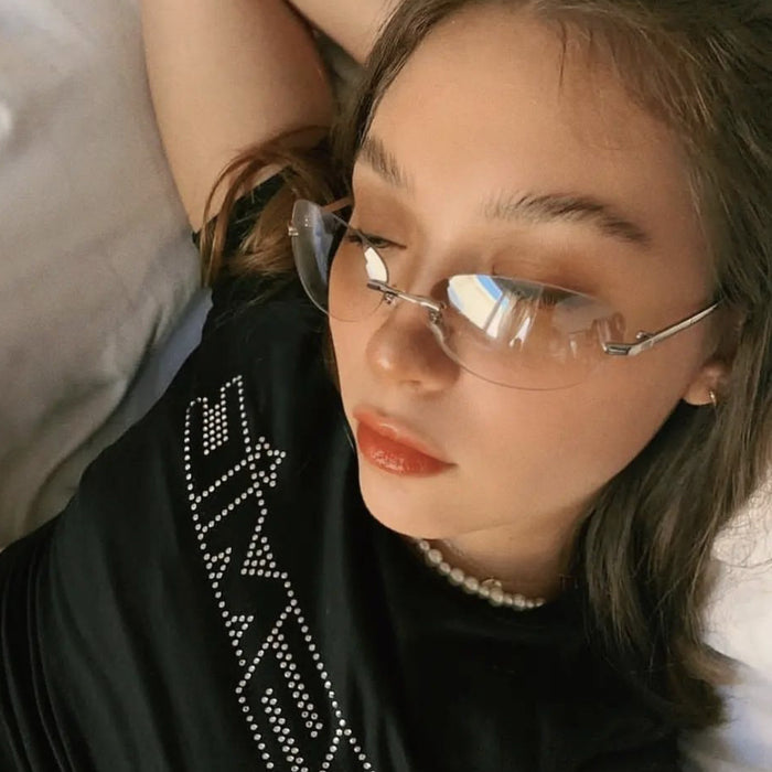 Wholesale Frameless oval sunglasses, new sunglasses with UV protection