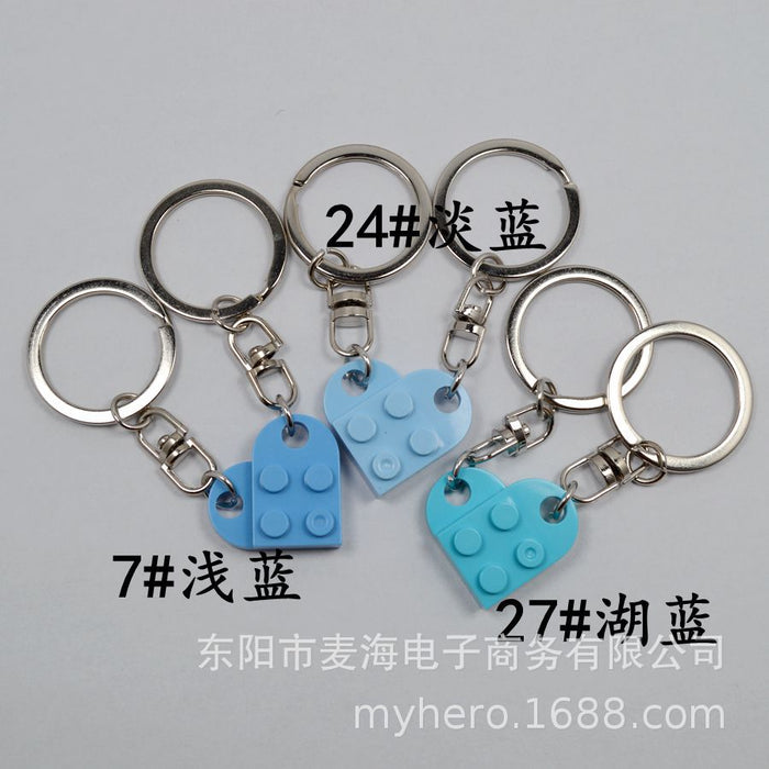 Wholesale Love Building Blocks Plastic Keychain JDC-KC-Maih001